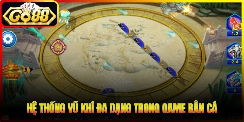 Hệ thống vũ khí đa dạng trong game bắn cá để làm chủ cuộc chơi