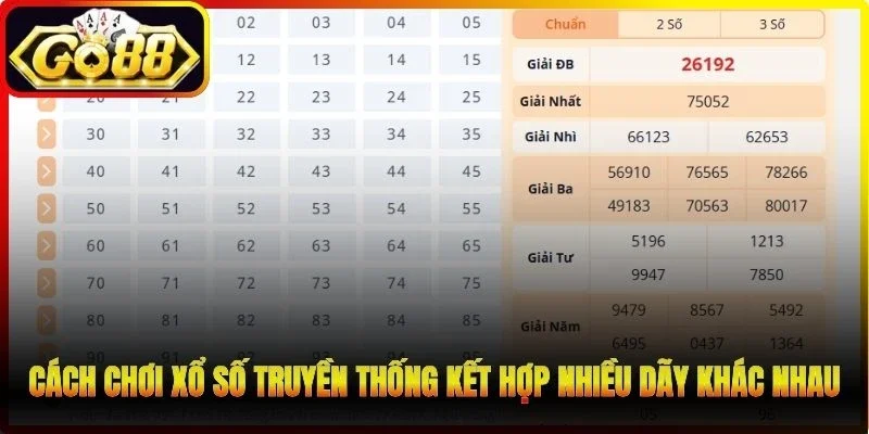Cách chơi xổ số truyền thống khi kết hợp nhiều dãy khác nhau