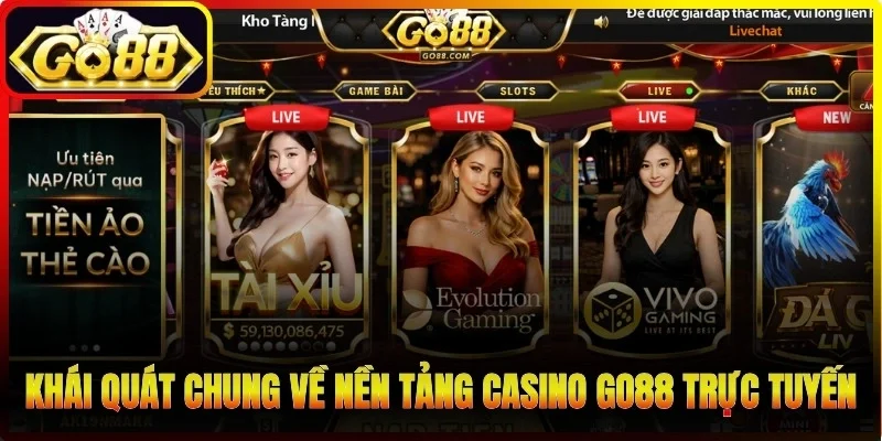 Khái quát chung về nền tảng casino Go88 trực tuyến hiện nay